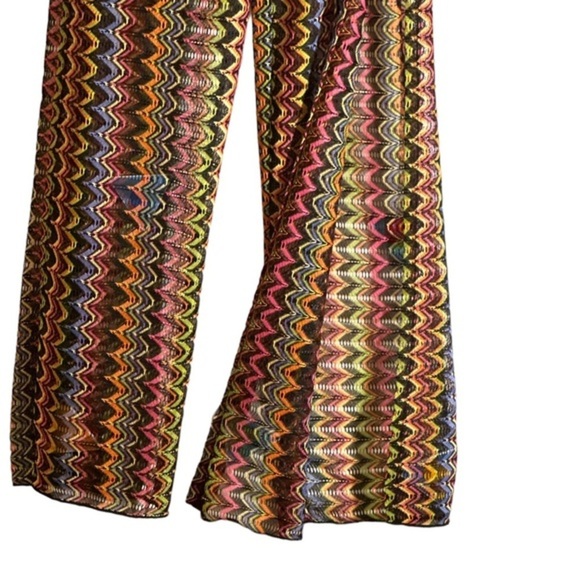 NWT Becca Carnavale Rainbow Sheer Woven Missoni Inspired Cover-Up Pants Large - Picture 7 of 16